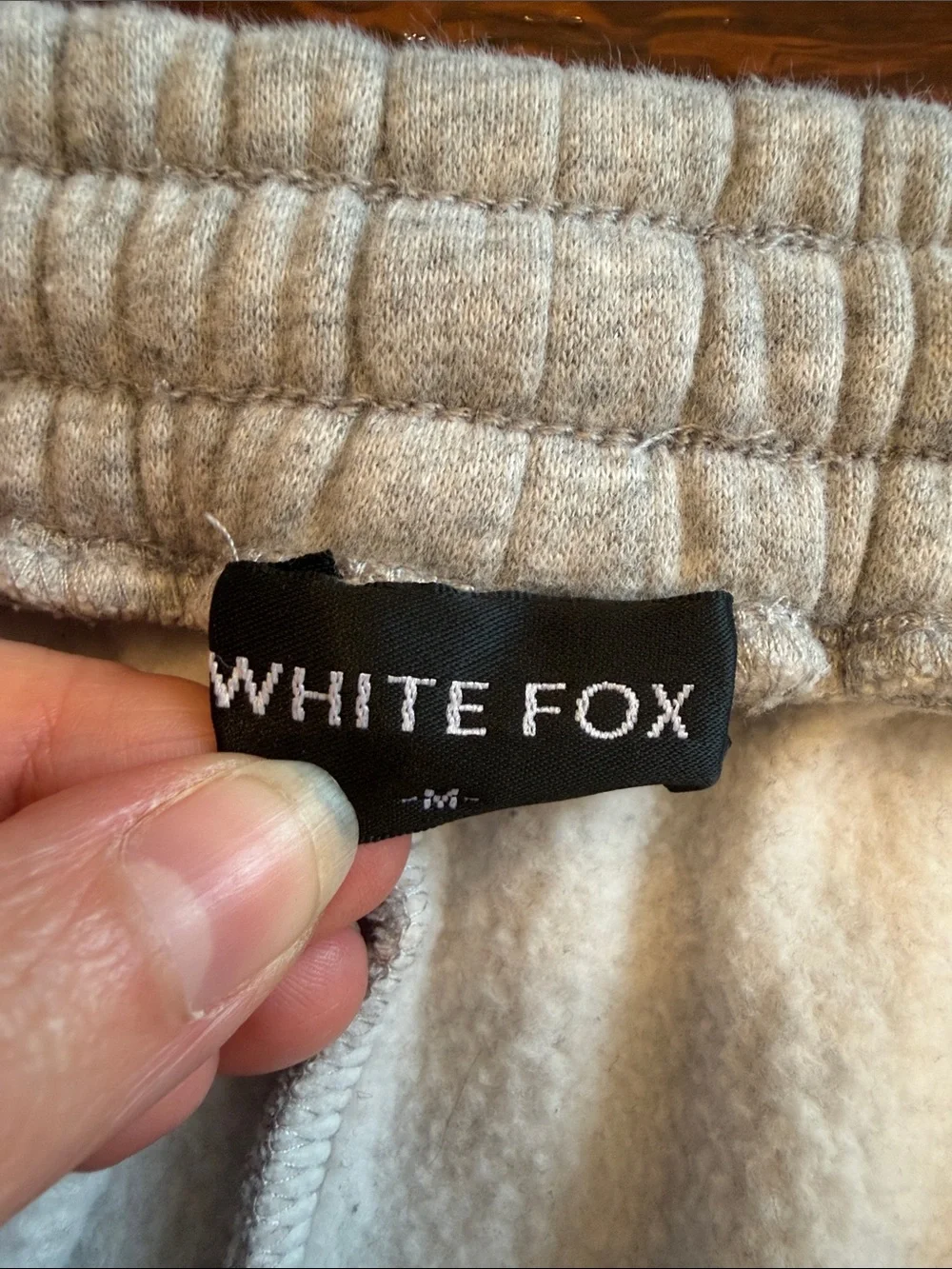 White Fox Women’s Gray Fleece Shorts with Logo size medium